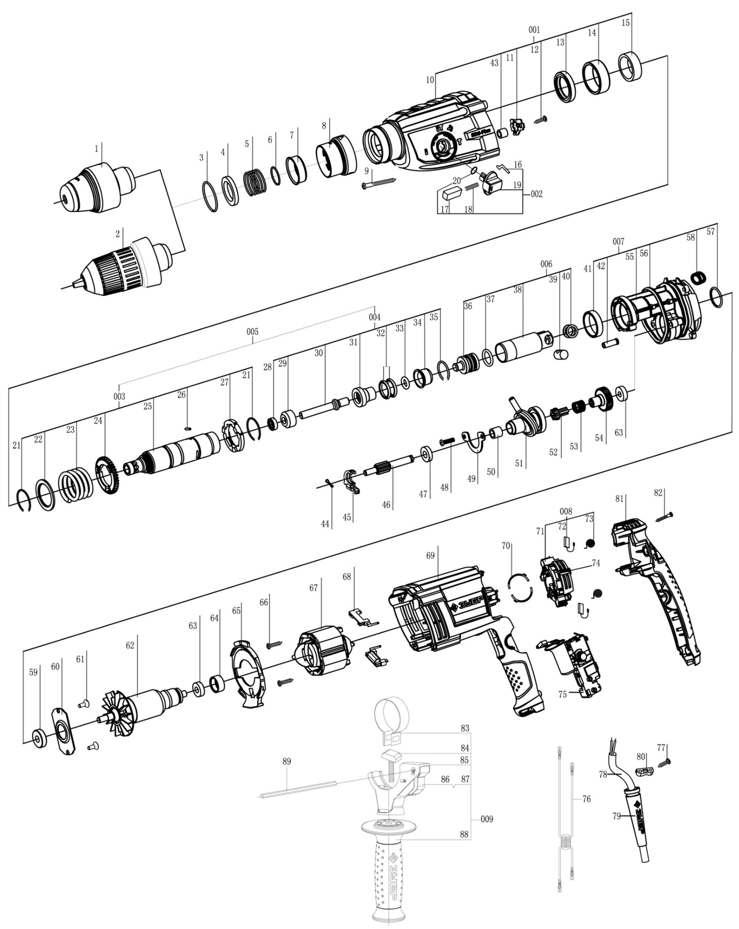 Инструмент [ЗП-28-800 К] - посмотреть вариант разборной схемы